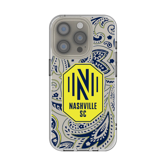 Nashville SC Paisley Clear Phone Case for Apple iPhone