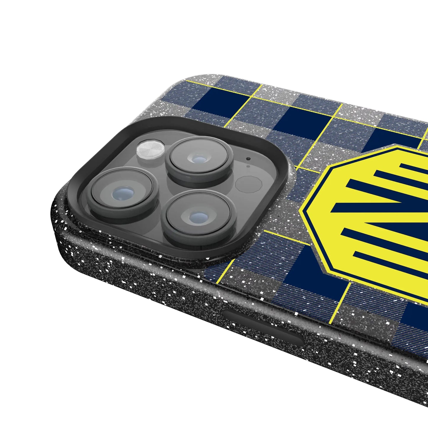 Nashville SC Plaid Black Bling Phone Case for Apple iPhone