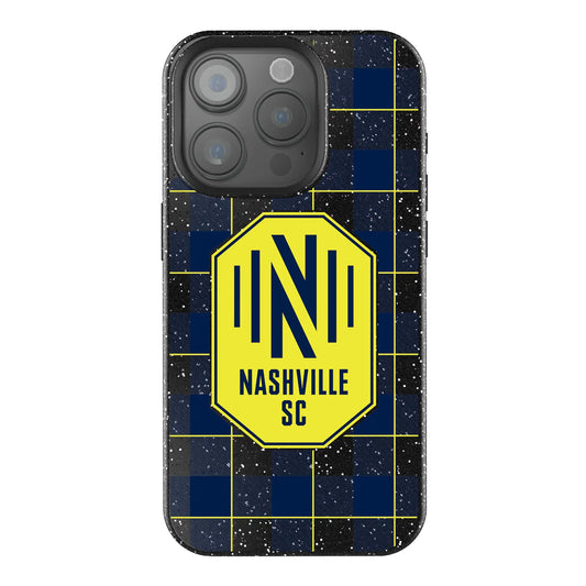 Nashville SC Plaid Black Bling Phone Case for Apple iPhone