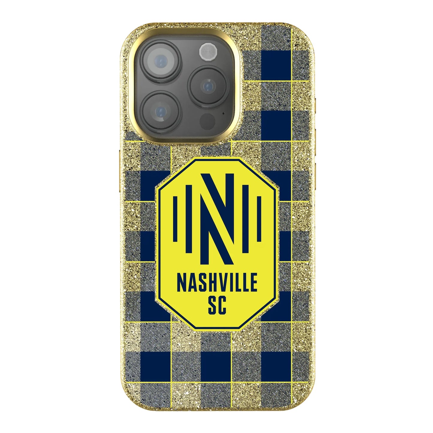 Nashville SC Plaid Bling Phone Case for Apple iPhone