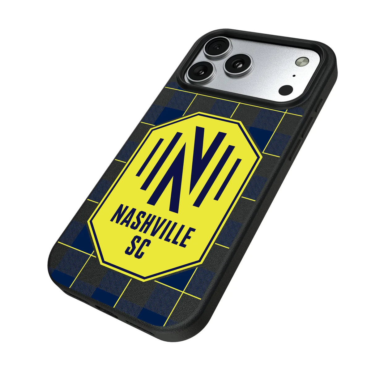 Nashville SC Plaid MagSafe Compatible Phone Case for Apple iPhone