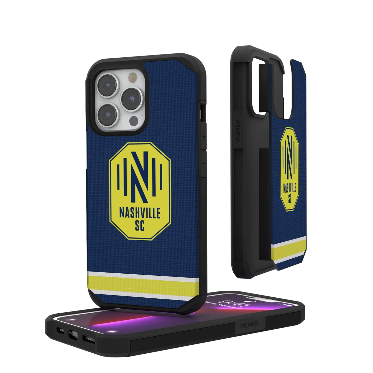 Nashville SC Stripe Rugged Phone Case for Apple iPhone