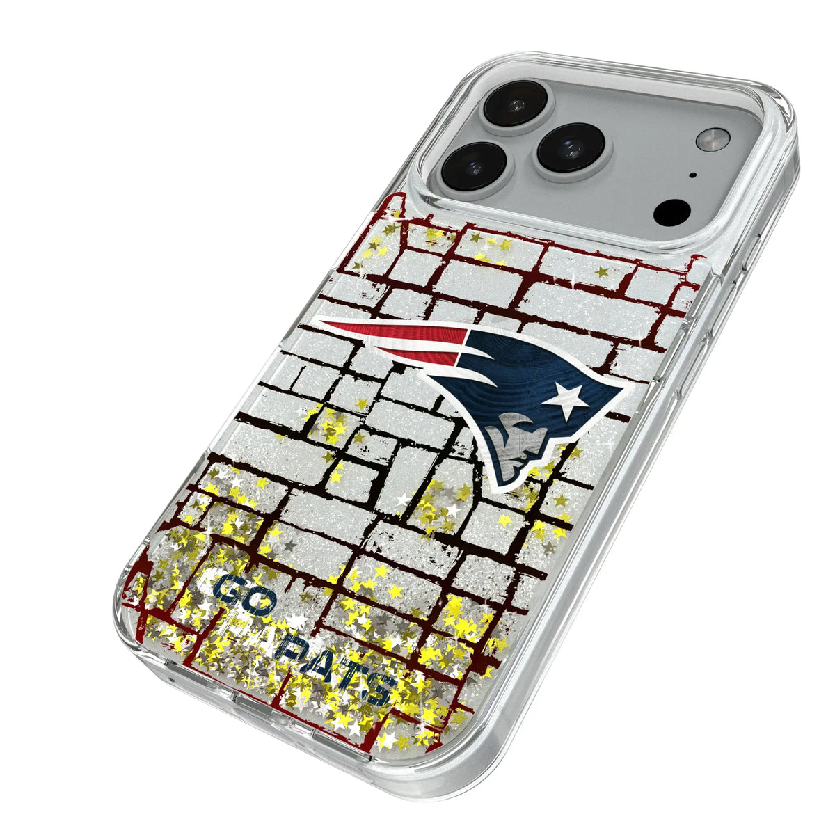 New England Patriots Brick Glitter Phone Case for Apple iPhone
