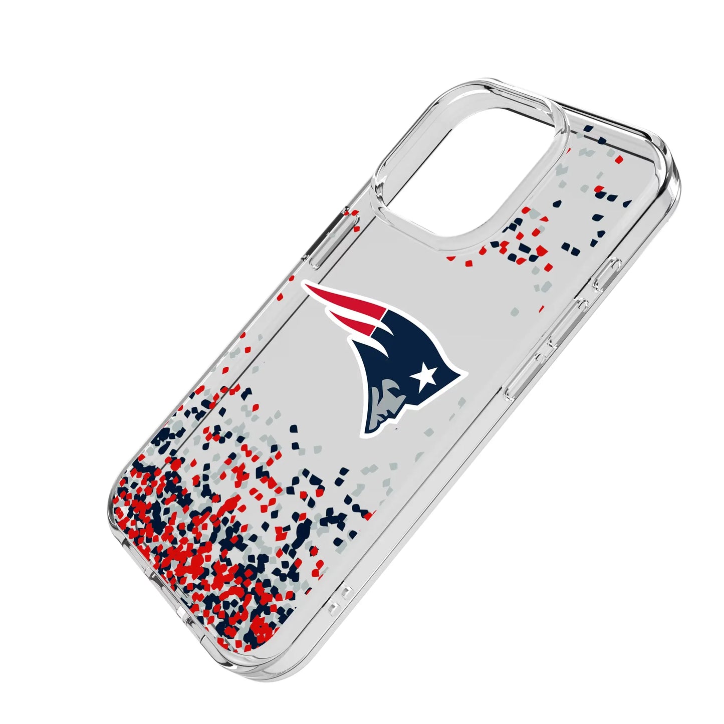 New England Patriots Confetti Clear Phone Case for Apple iPhone