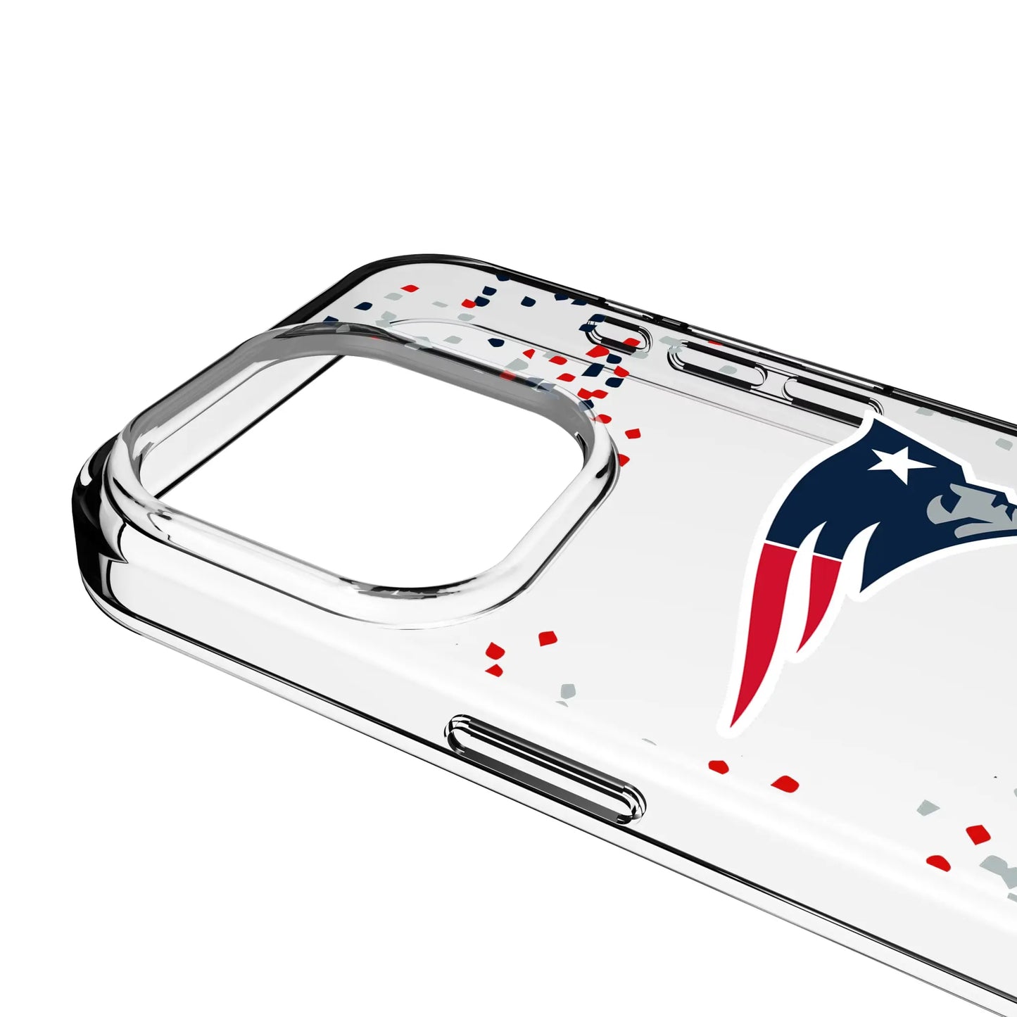New England Patriots Confetti Clear Phone Case for Apple iPhone