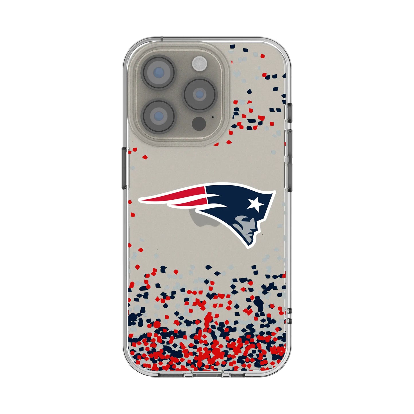 New England Patriots Confetti Clear Phone Case for Apple iPhone