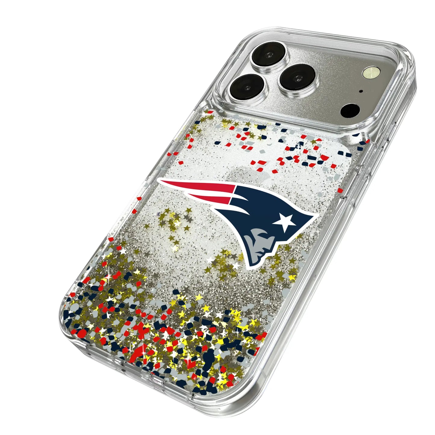 New England Patriots Confetti Glitter Phone Case for Apple iPhone