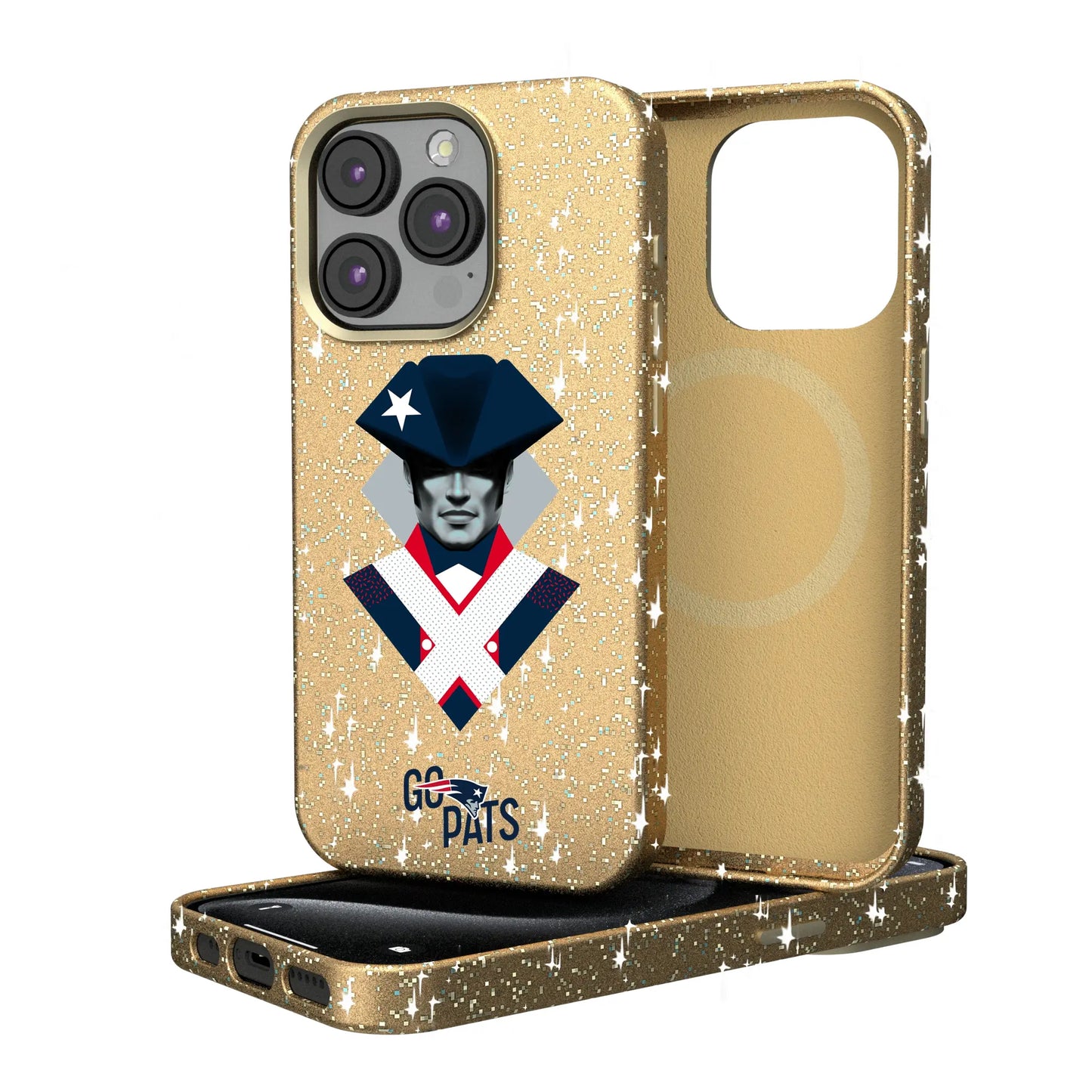 New England Patriots Deco Bling Phone Case for Apple iPhone