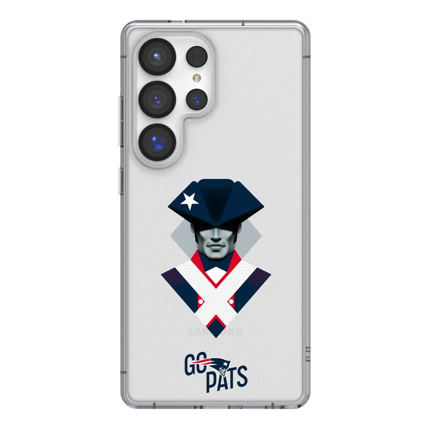 New England Patriots Deco Clear Phone Case for Samsung Galaxy