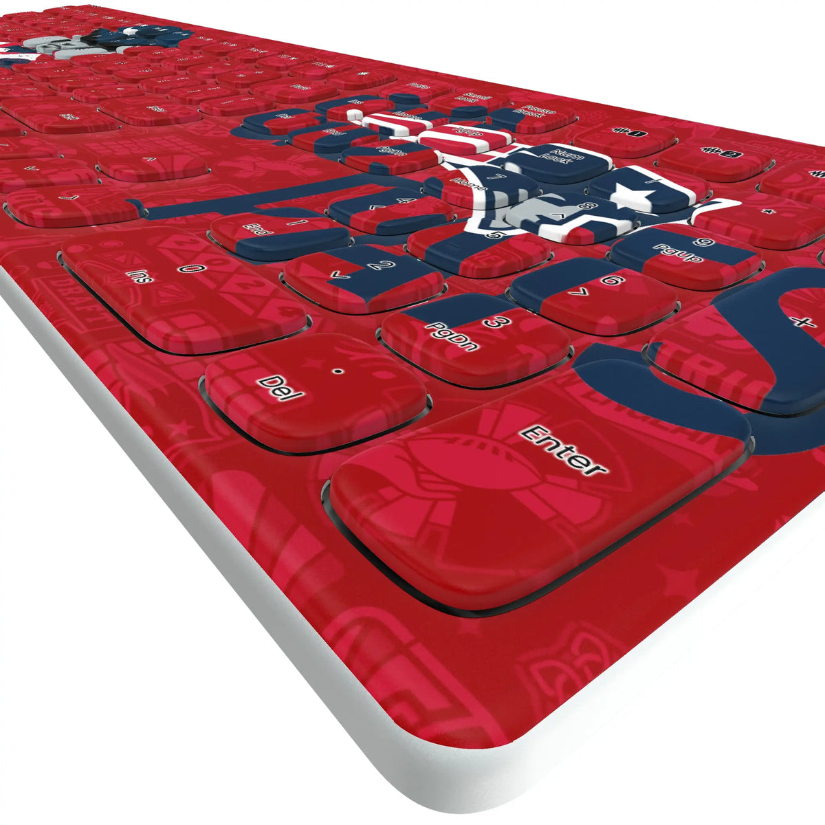 New England Patriots Deco Curved Wireless Keyboard
