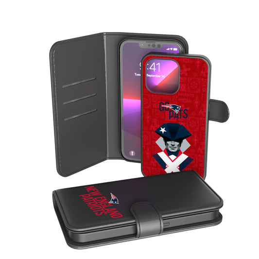 New England Patriots Deco Wallet Phone Case for Apple iPhone