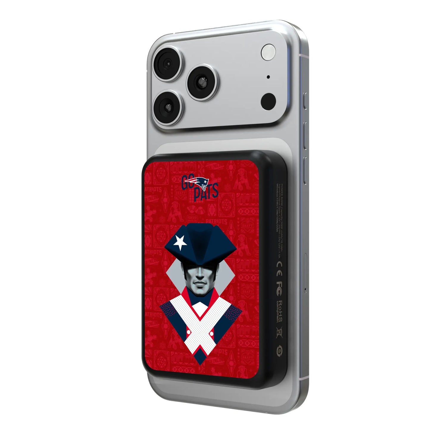 New England Patriots Deco Wireless Mag Power Bank