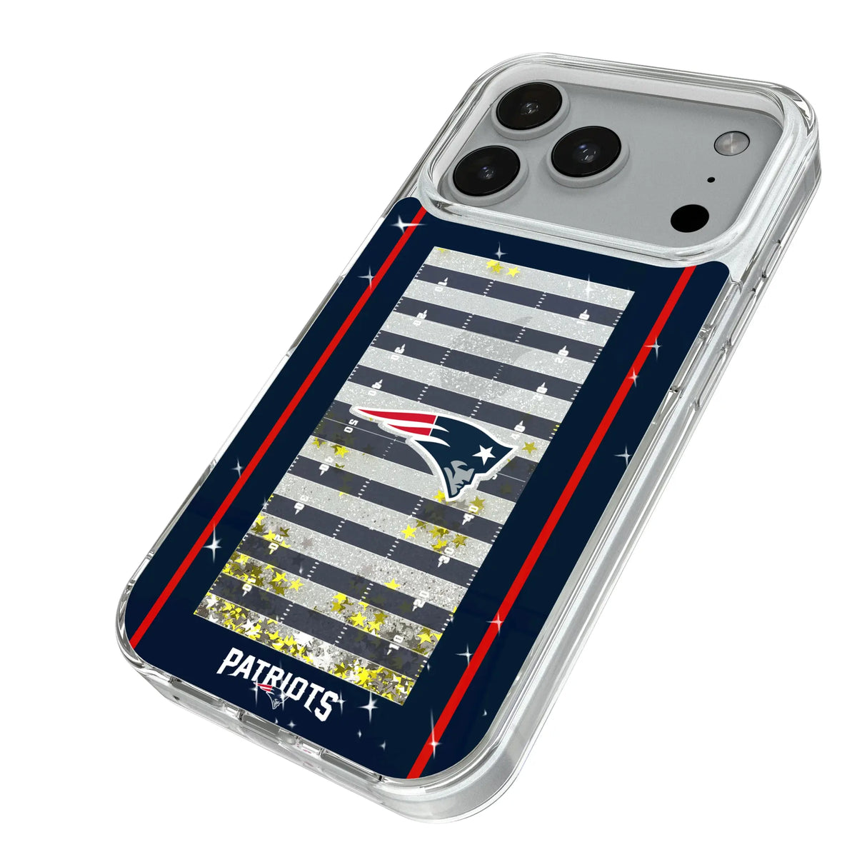 New England Patriots Field Glitter Phone Case for Apple iPhone
