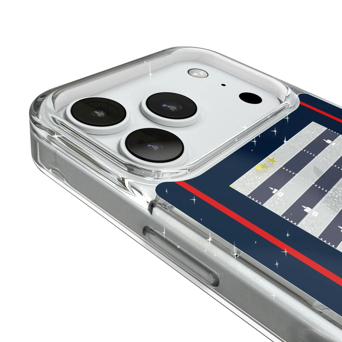 New England Patriots Field Glitter Phone Case for Apple iPhone