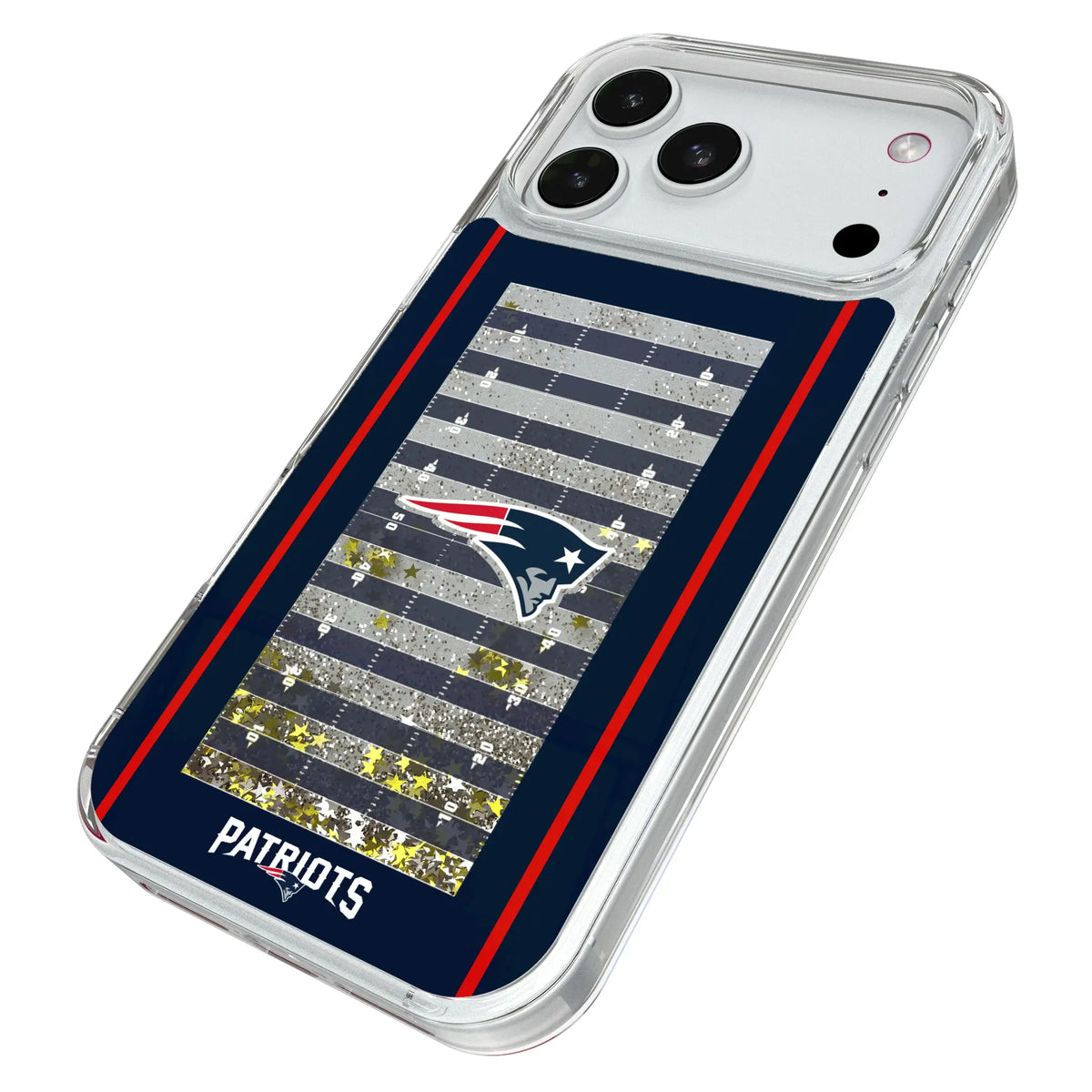 New England Patriots Field Glitter Phone Case for Apple iPhone