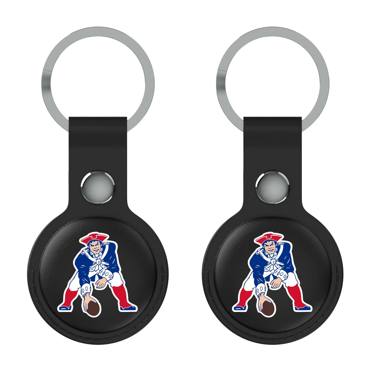 New England Patriots Historic Collection Insignia Black Airtag Holder 2-Pack