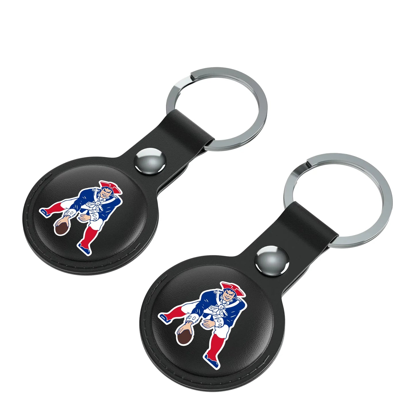 New England Patriots Historic Collection Insignia Black Airtag Holder 2-Pack