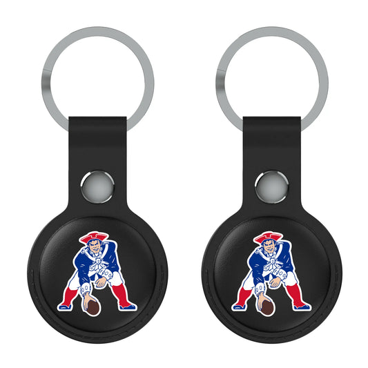 New England Patriots Historic Collection Insignia Black Airtag Holder 2-Pack