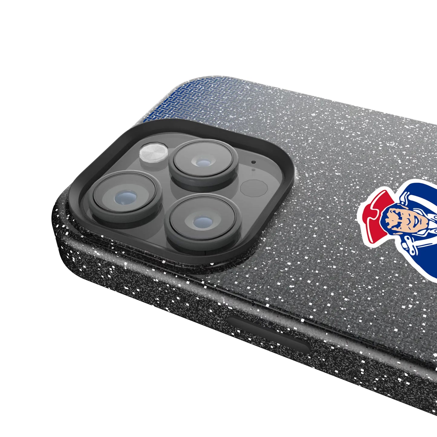 New England Patriots Historic Collection Linen Black Bling Phone Case for Apple iPhone