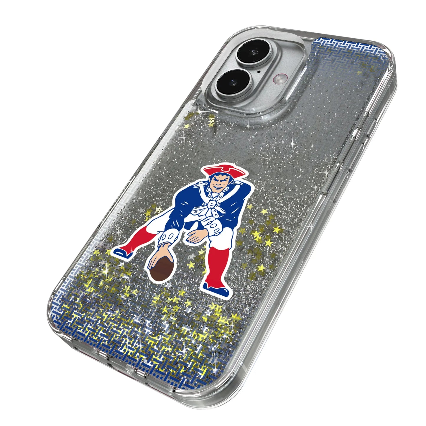 New England Patriots Historic Collection Linen Glitter Phone Case for Apple iPhone