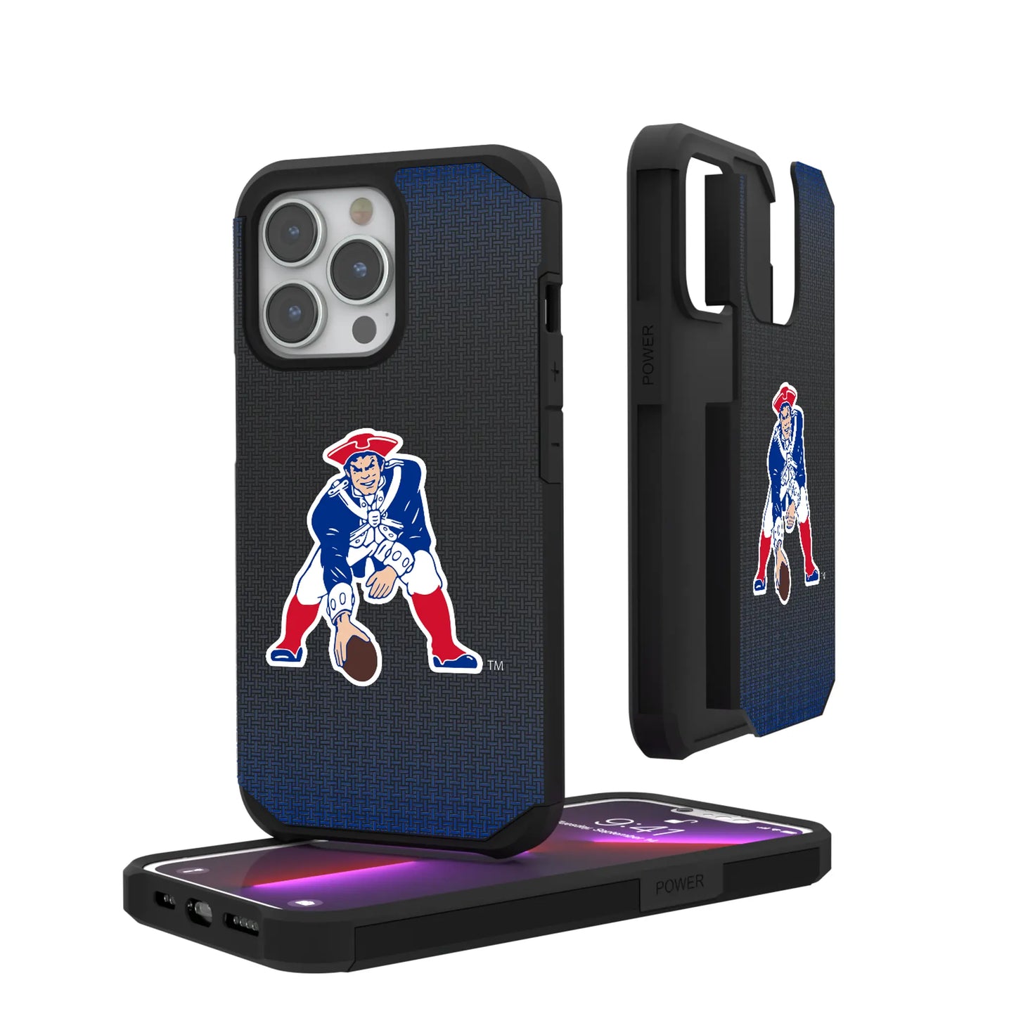 New England Patriots Historic Collection Linen Rugged Phone Case for Apple iPhone
