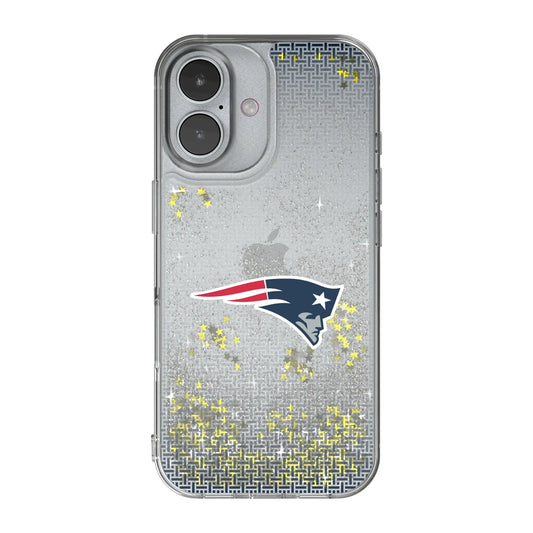New England Patriots Linen Glitter Phone Case for Apple iPhone
