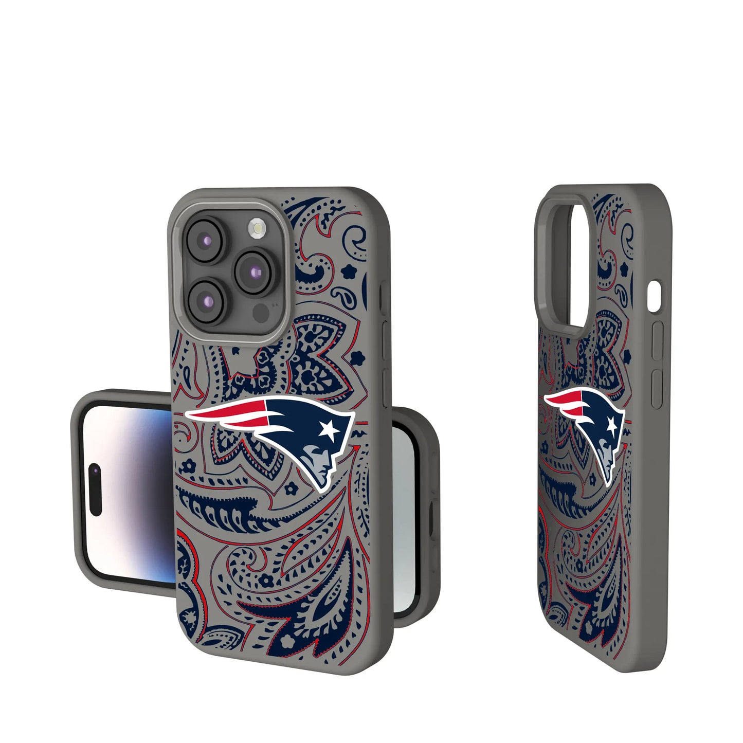New England Patriots Paisley Soft Touch Phone Case for Apple iPhone