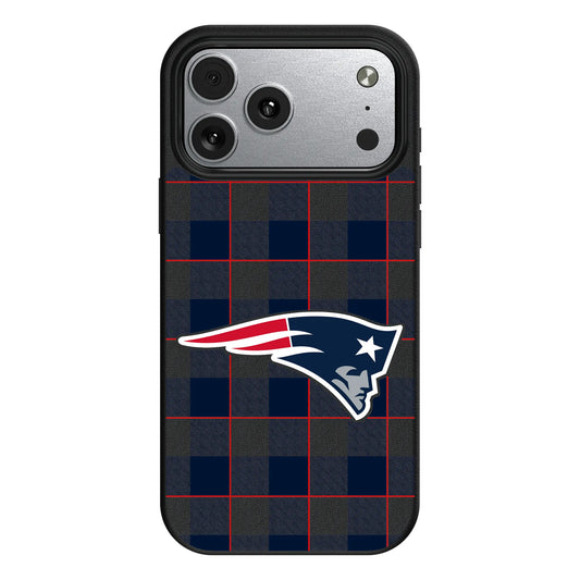 New England Patriots Plaid MagSafe Compatible Phone Case for Apple iPhone
