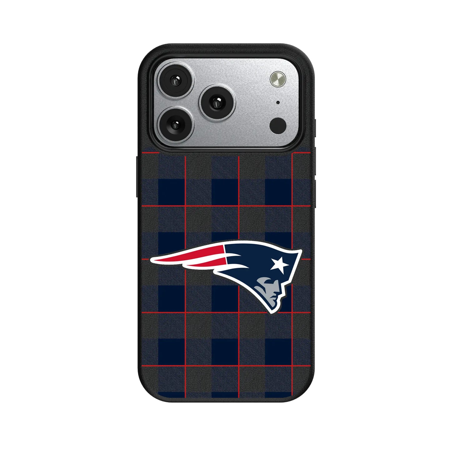 New England Patriots Plaid MagSafe Compatible Phone Case for Apple iPhone