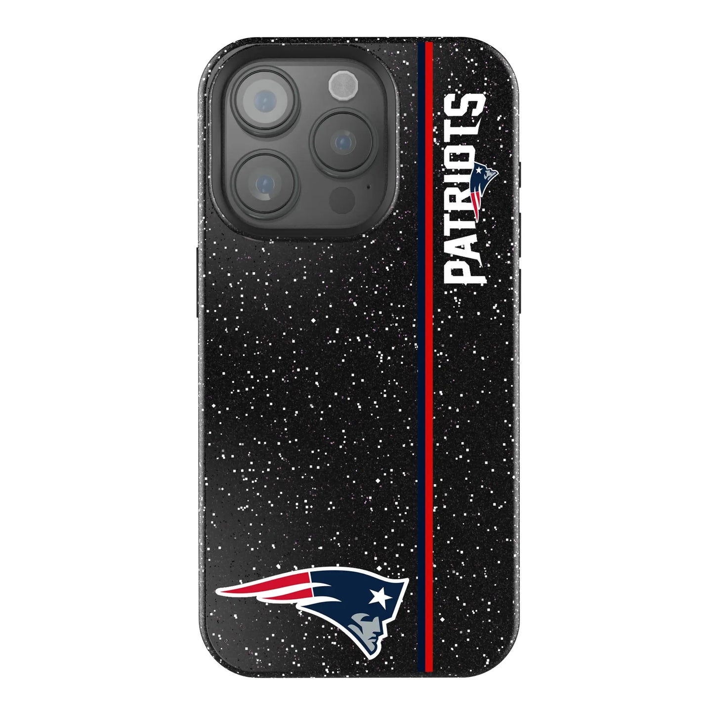 New England Patriots Sidebar Black Bling Phone Case for Apple iPhone