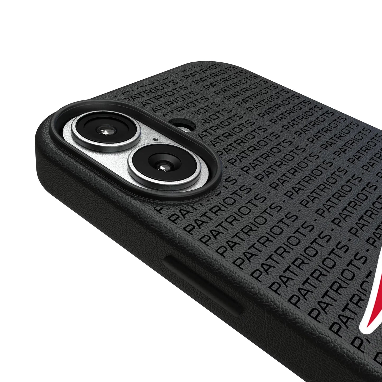 New England Patriots Text Backdrop MagSafe Compatible Phone Case for Apple iPhone