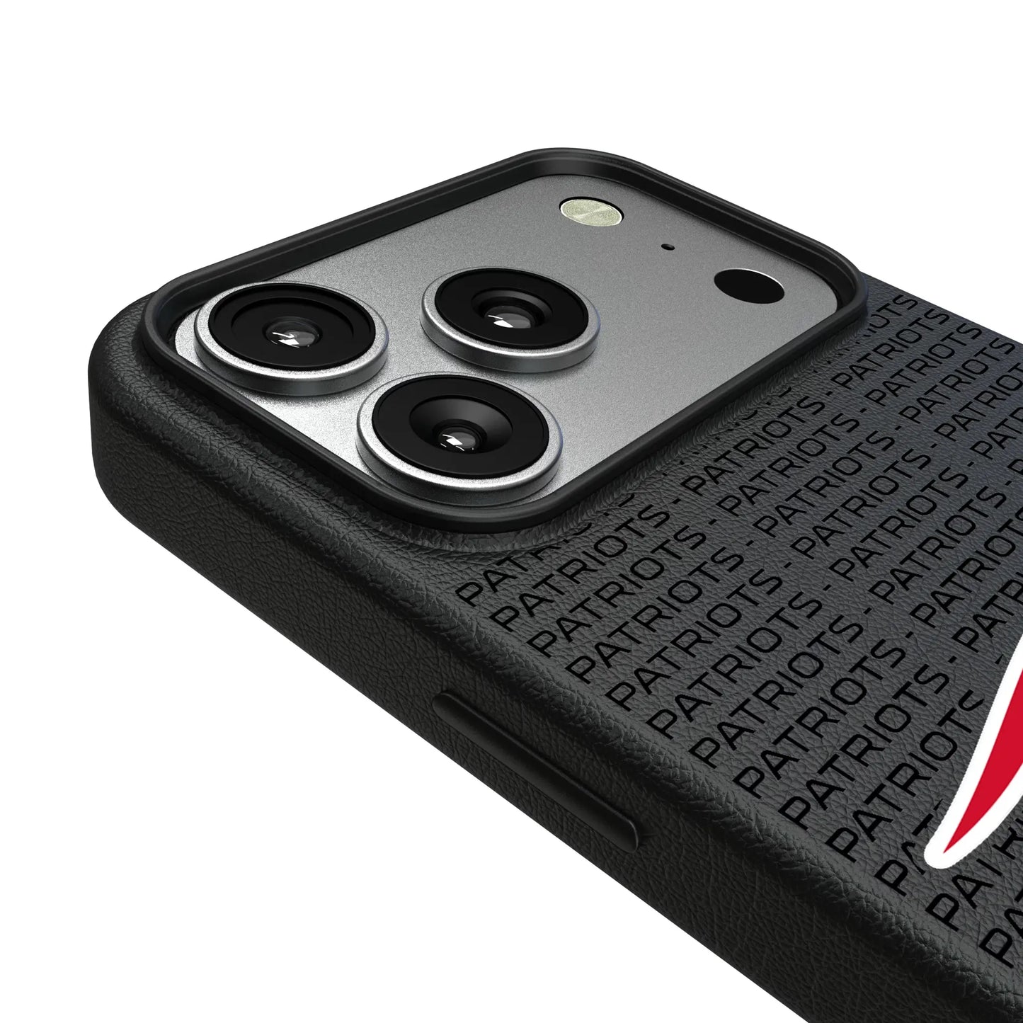 New England Patriots Text Backdrop MagSafe Compatible Phone Case for Apple iPhone