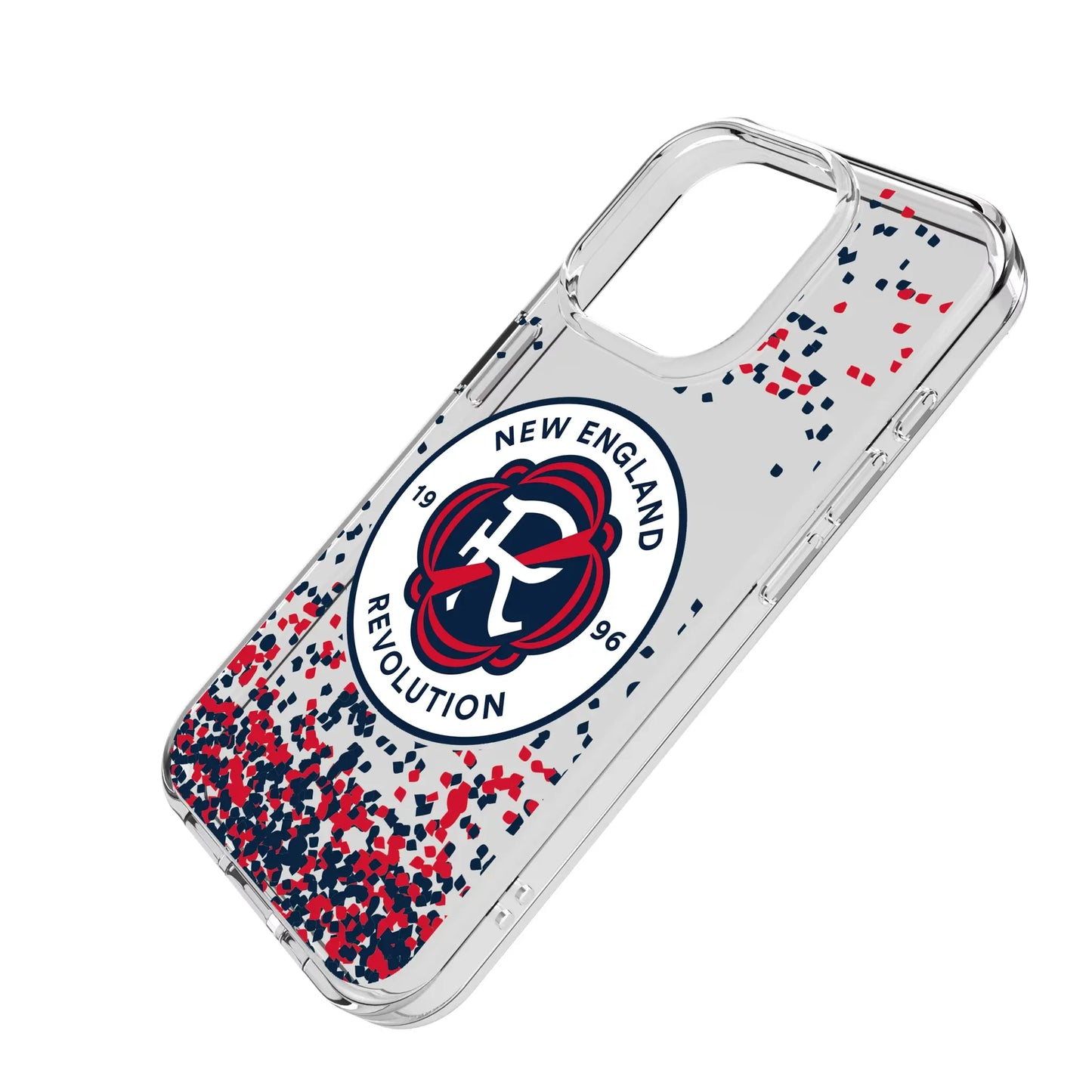 New England Revolution Confetti Clear Phone Case for Apple iPhone