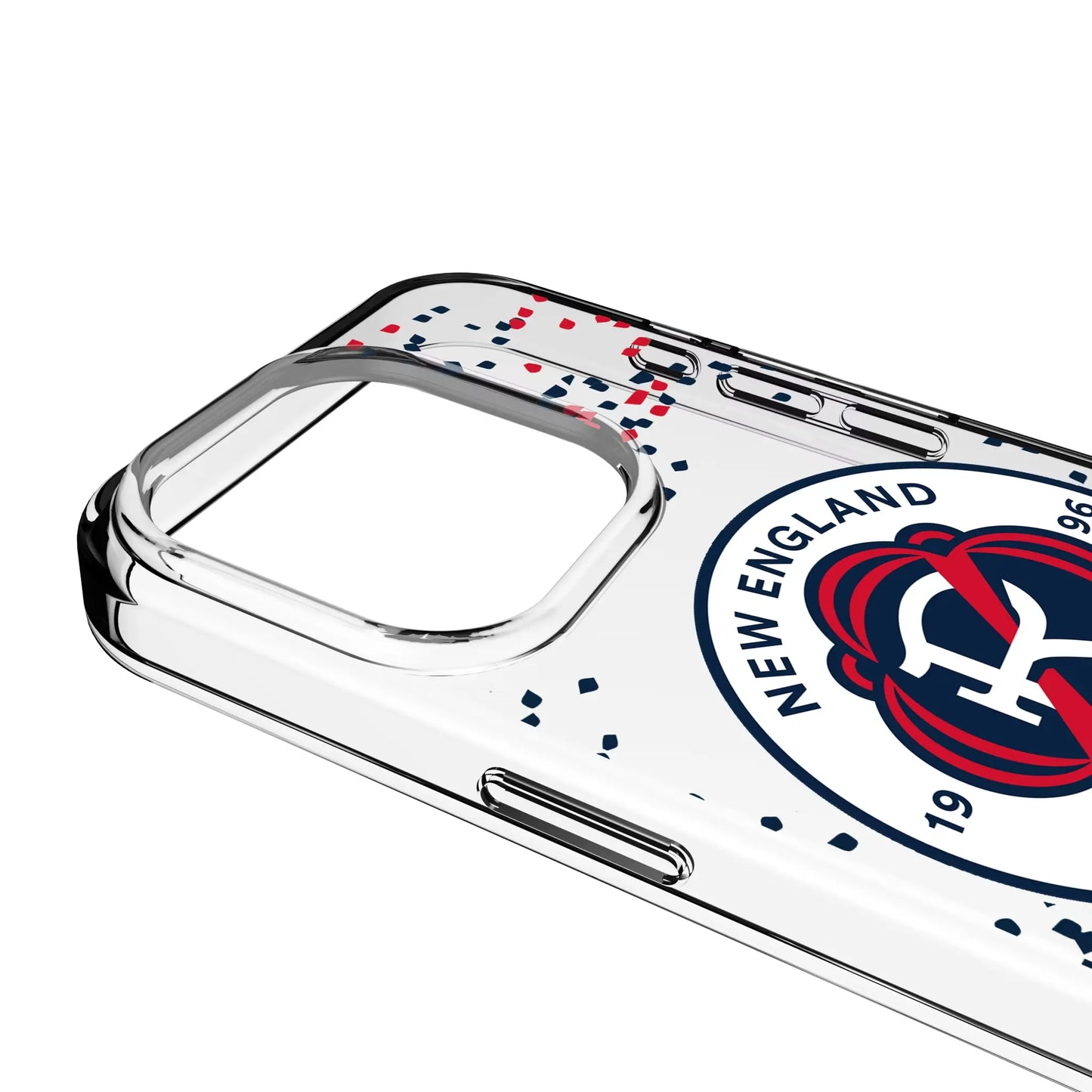 New England Revolution Confetti Clear Phone Case for Apple iPhone
