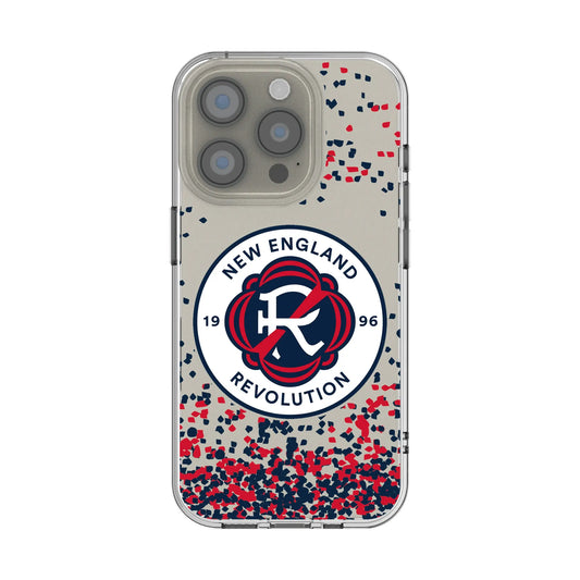 New England Revolution Confetti Clear Phone Case for Apple iPhone