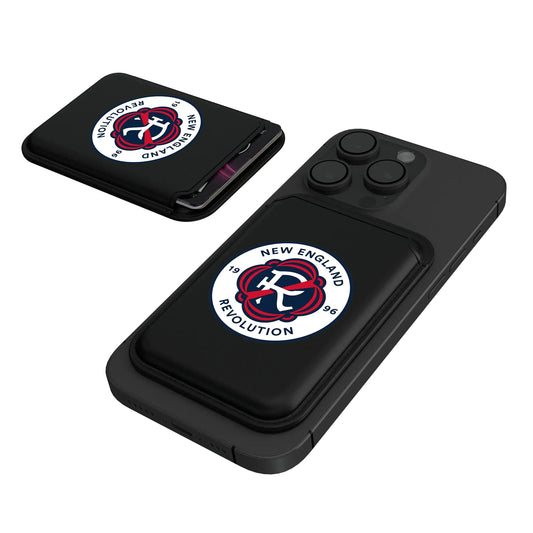 New England Revolution Insignia Black Magnetic Credit Card Wallet