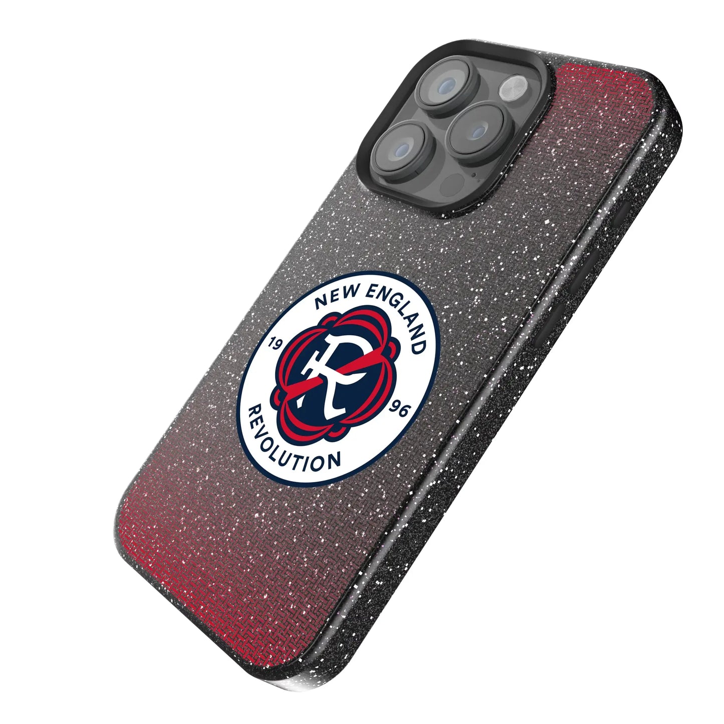 New England Revolution Linen Black Bling Phone Case for Apple iPhone