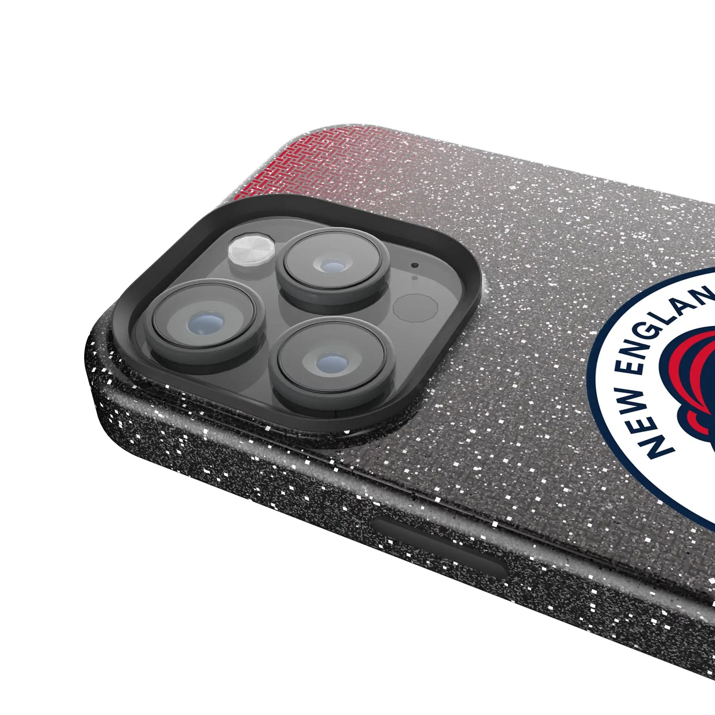 New England Revolution Linen Black Bling Phone Case for Apple iPhone