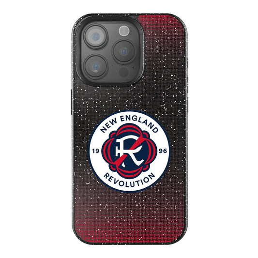 New England Revolution Linen Black Bling Phone Case for Apple iPhone