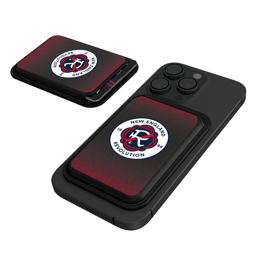 New England Revolution Linen Black Magnetic Credit Card Wallet