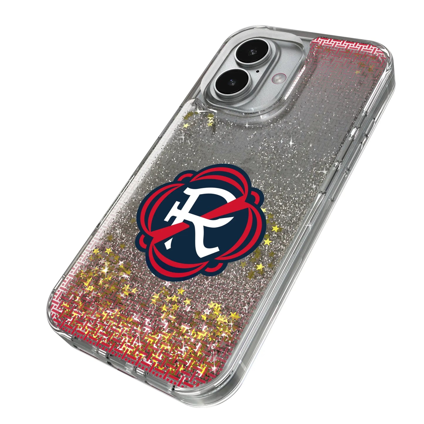 New England Revolution Linen Glitter Phone Case for Apple iPhone