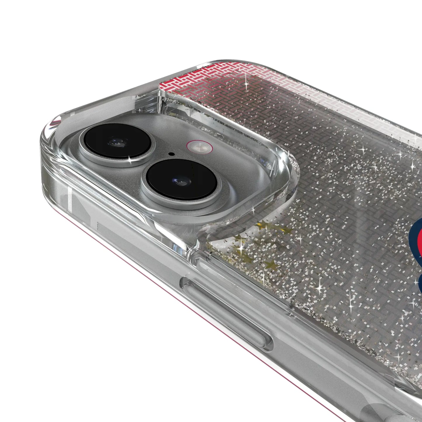 New England Revolution Linen Glitter Phone Case for Apple iPhone