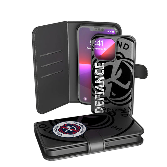 New England Revolution Monocolor Tilt Wallet Phone Case for Apple iPhone