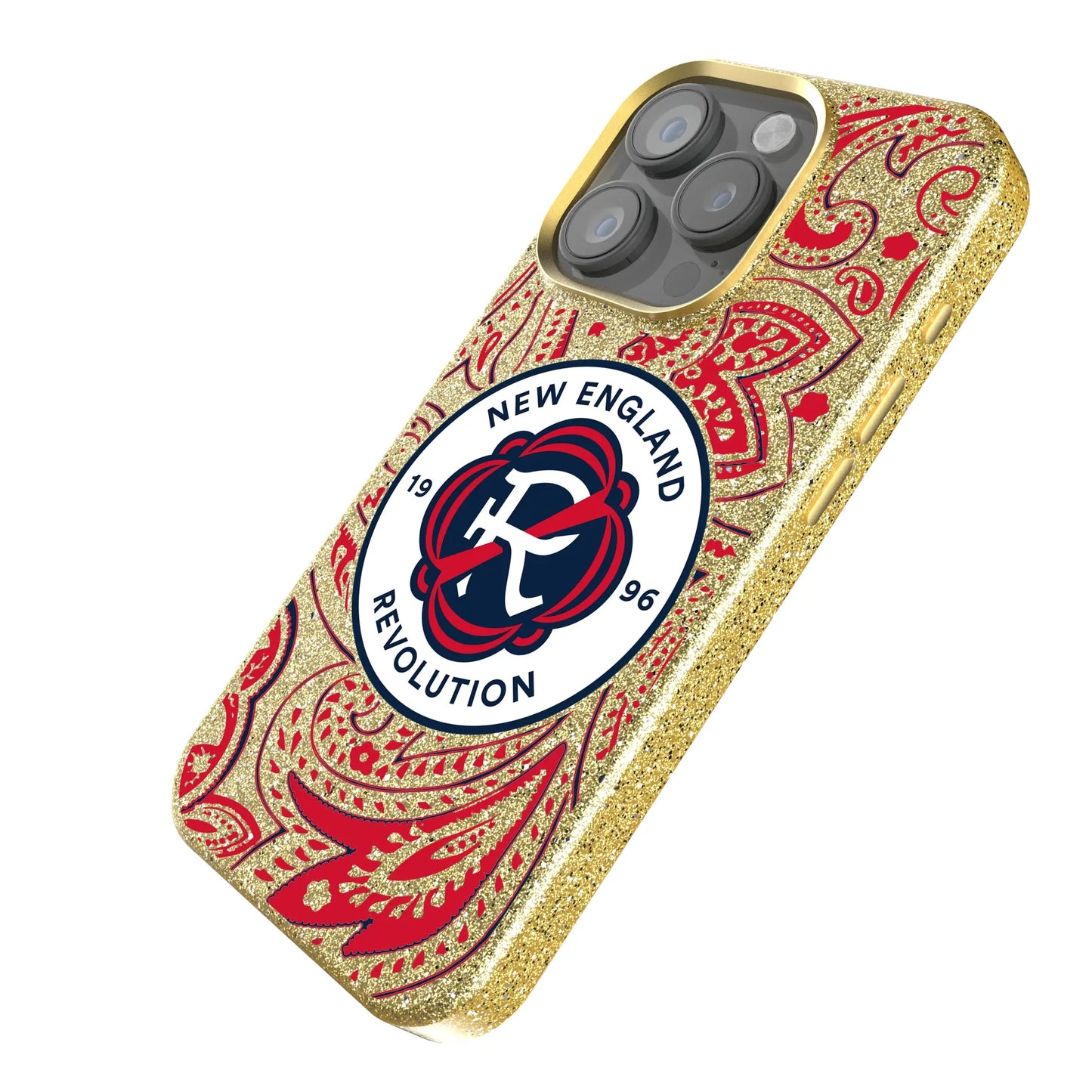 New England Revolution Paisley Bling Phone Case for Apple iPhone