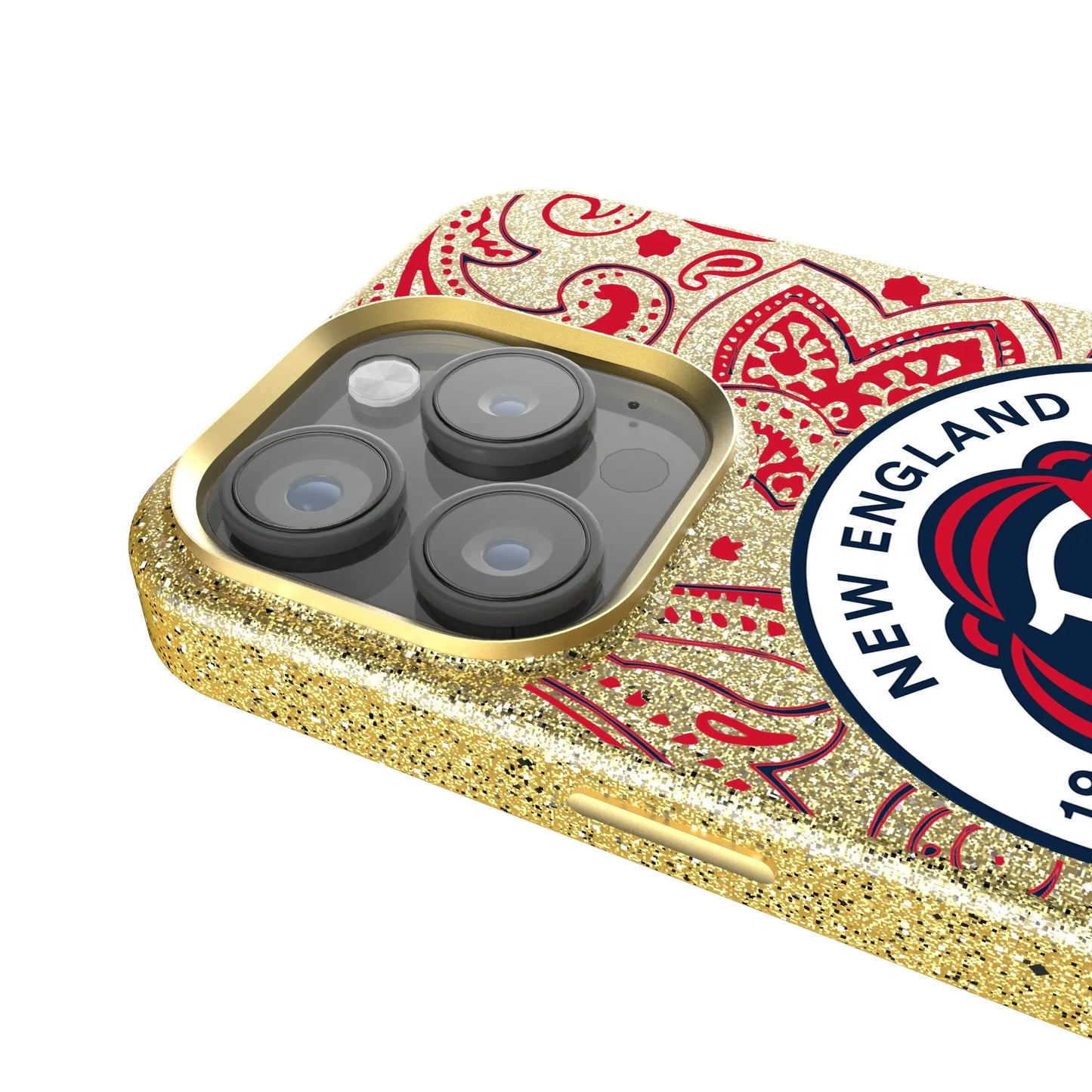 New England Revolution Paisley Bling Phone Case for Apple iPhone