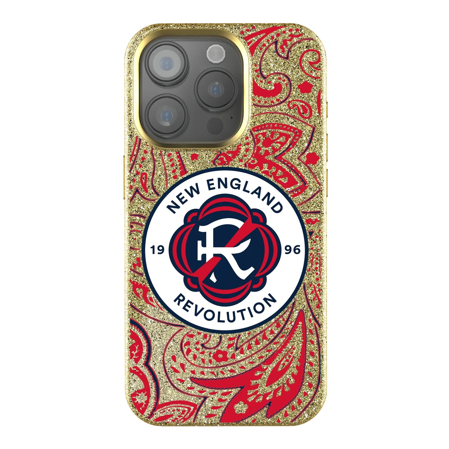 New England Revolution Paisley Bling Phone Case for Apple iPhone