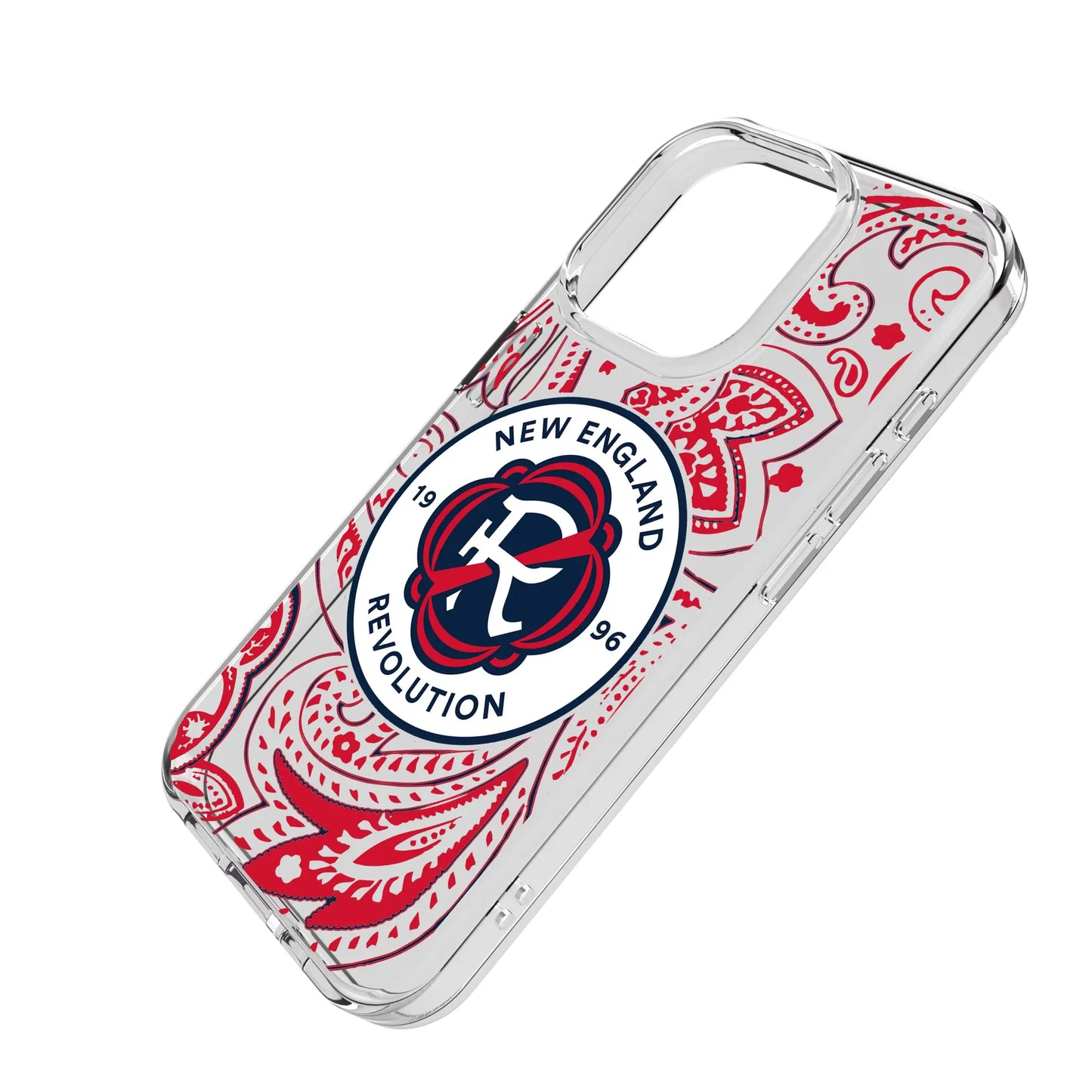 New England Revolution Paisley Clear Phone Case for Apple iPhone