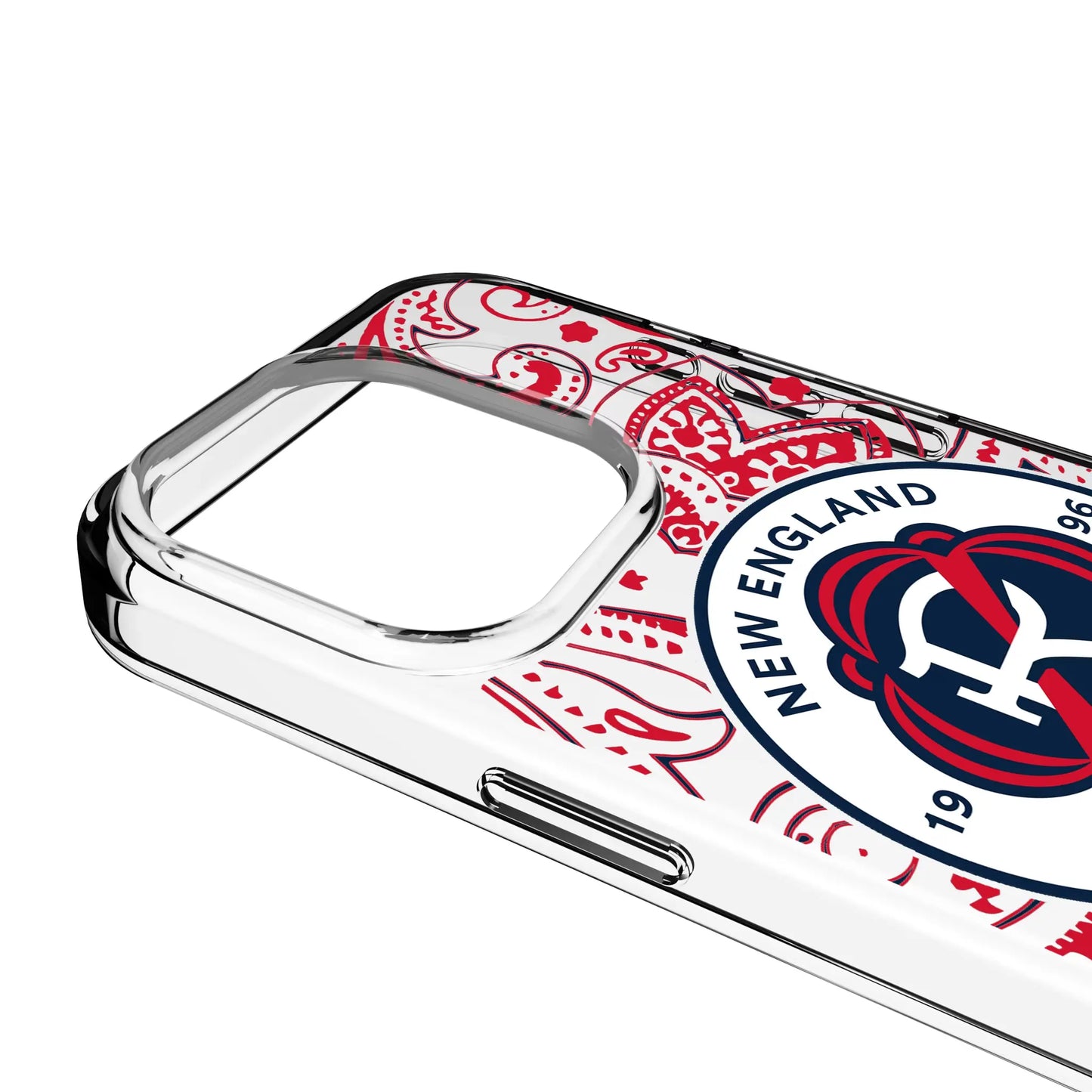 New England Revolution Paisley Clear Phone Case for Apple iPhone