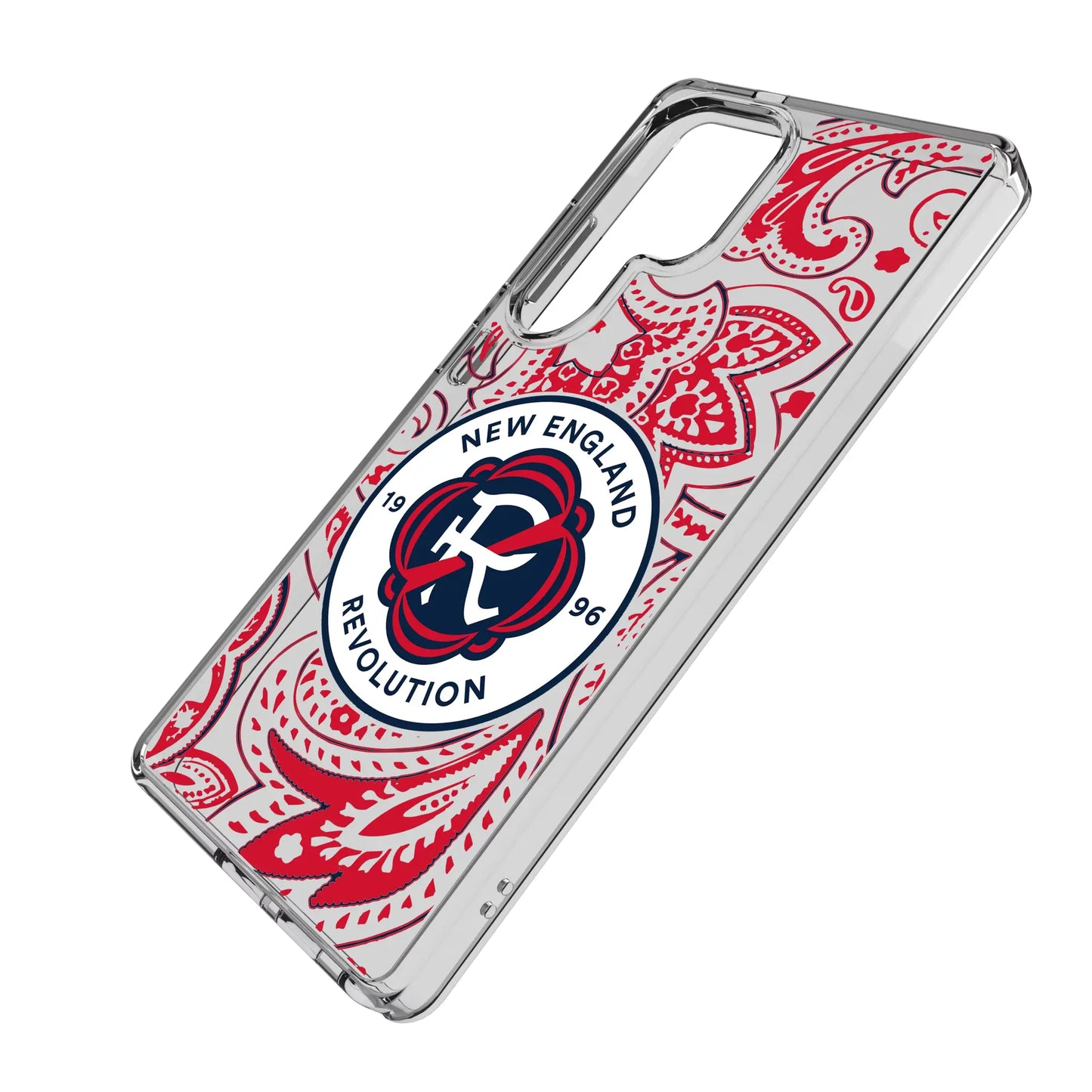 New England Revolution Paisley Clear Phone Case for Samsung Galaxy