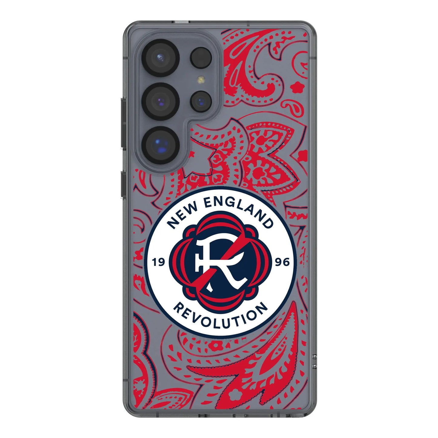 New England Revolution Paisley Clear Phone Case for Samsung Galaxy